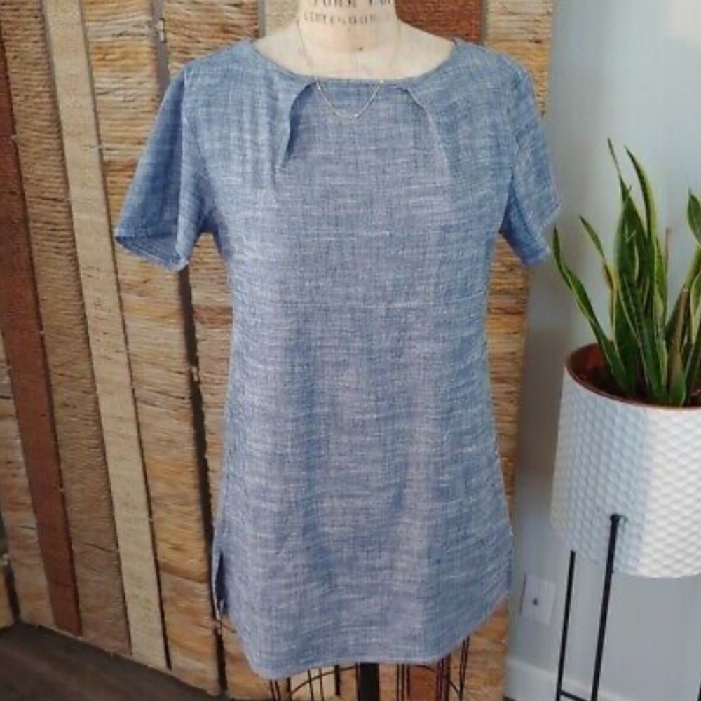 Urban Renewal Denim Chambray Mini Shirt Dress Size: Medium